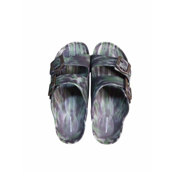 SKECHERS FOAMIES CALI BLAST CAMO SLIDE SANDALS OPEN TOE YOUTH SIZE 6 - Picture 3 of 6